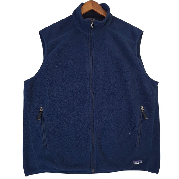 Patagonia Other - Patagonia Synchilla Vest Mens XL Navy Fleece Full Zip Pockets Hiking Outdoor
